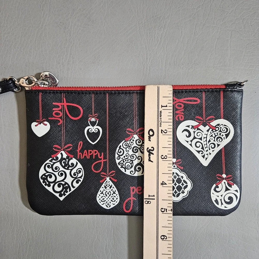 Brighton Christmas Ornament Wristlet Love Notes Joy Peace Love Holiday Pouch Bag